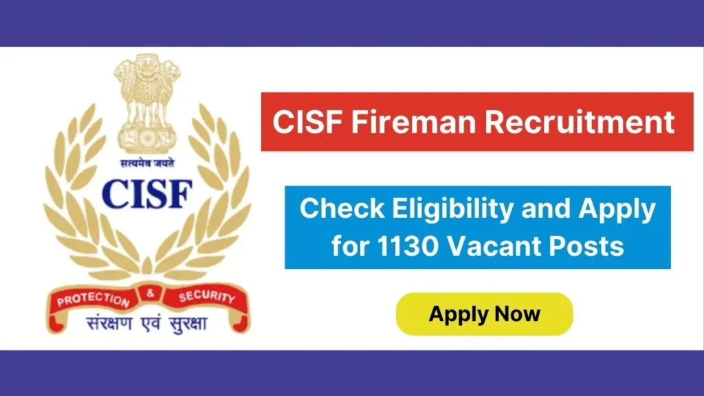 CISF Fireman Recruitment