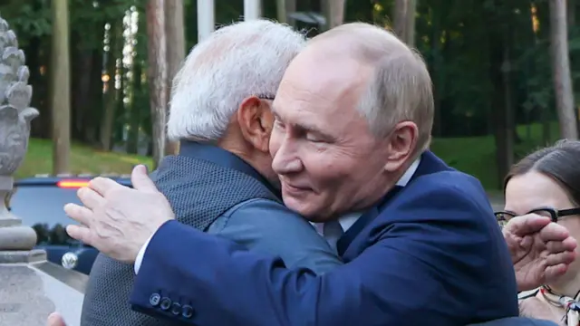 PM Modi with Russian President Putin – Photo: ANI