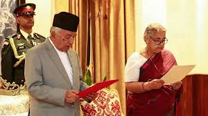 Sushila Karki taking oath as PM – Photo: PTI
