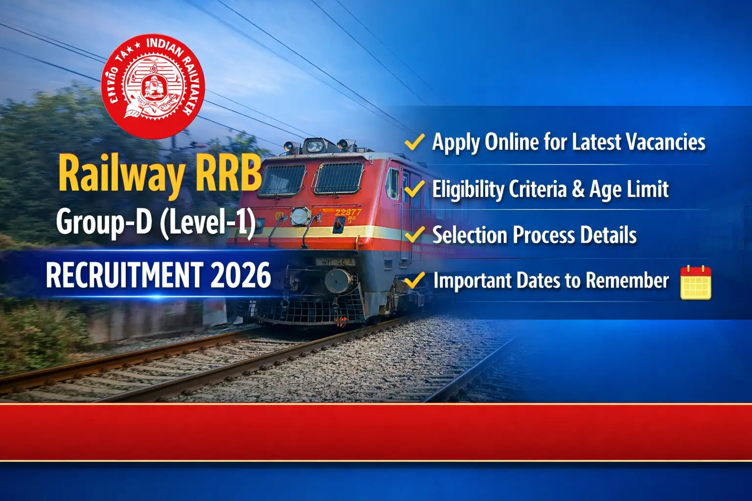 Railway RRB Group-D (Level-1) Recruitment 2026