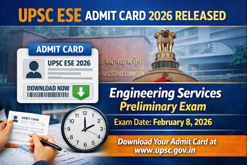 UPSC ESE Prelims 2026 Admit Card Out