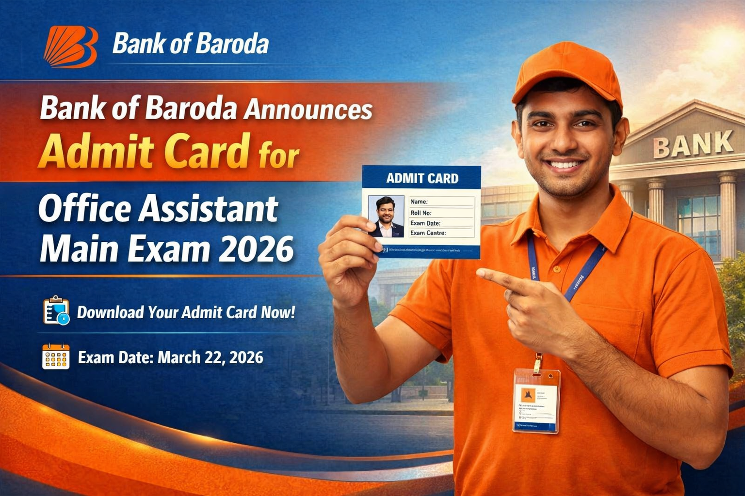 Bank of Baroda Announces Admit Card