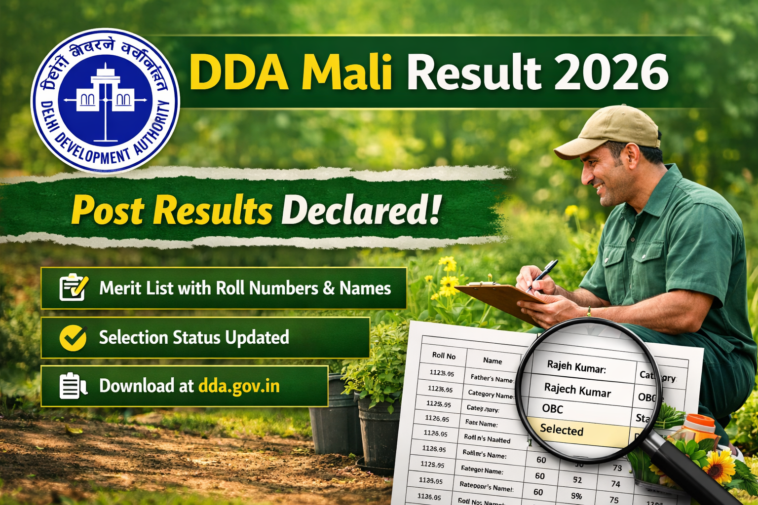 DDA Mali Result 2026