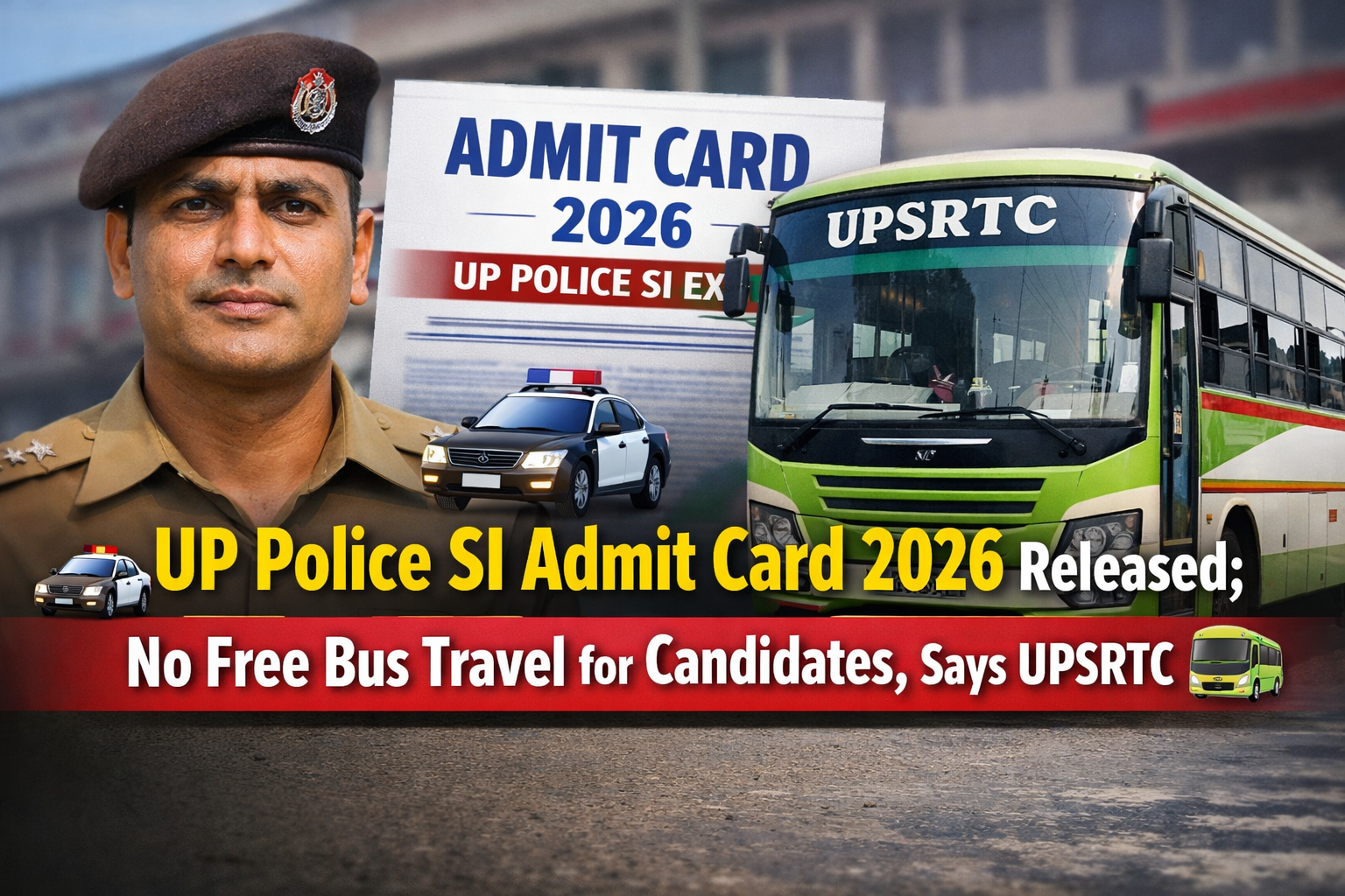 UP Police SI Admit Card 2026
