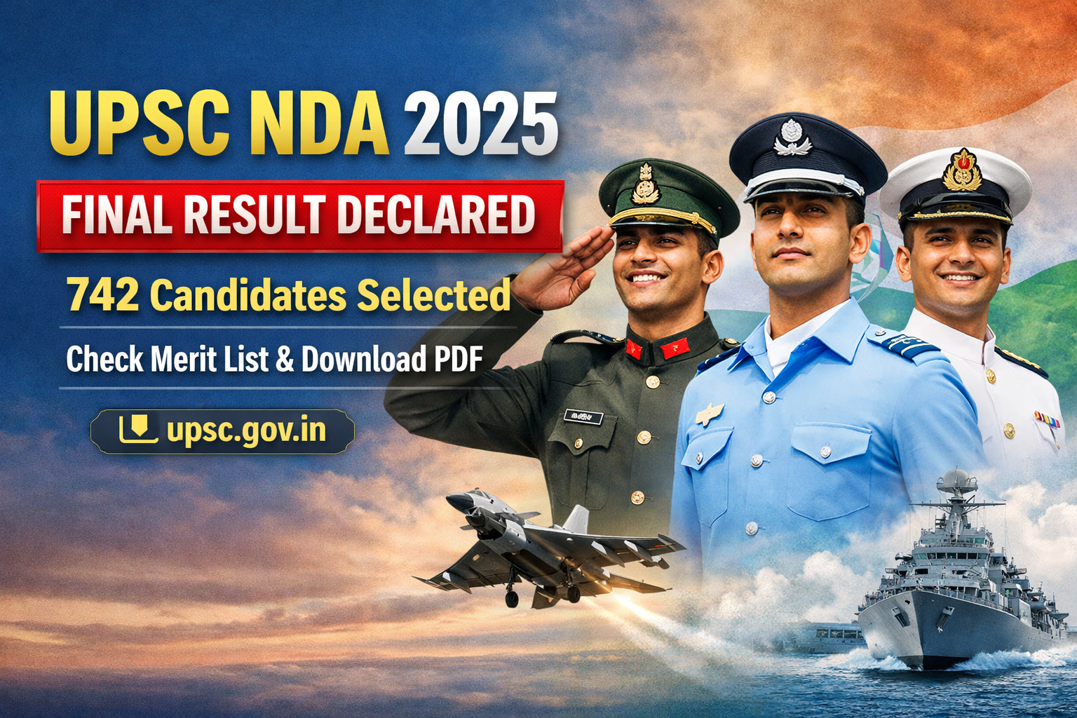 UPSC NDA 2025 Final Result