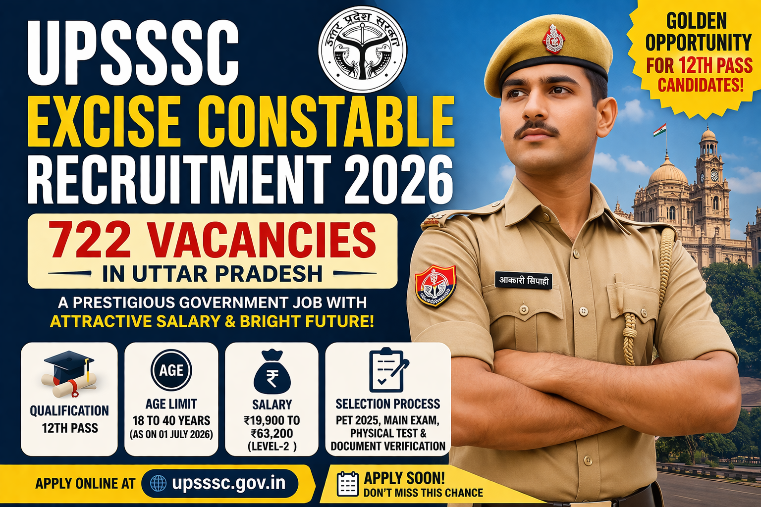 UPSSSC Excise Constable Recruitment