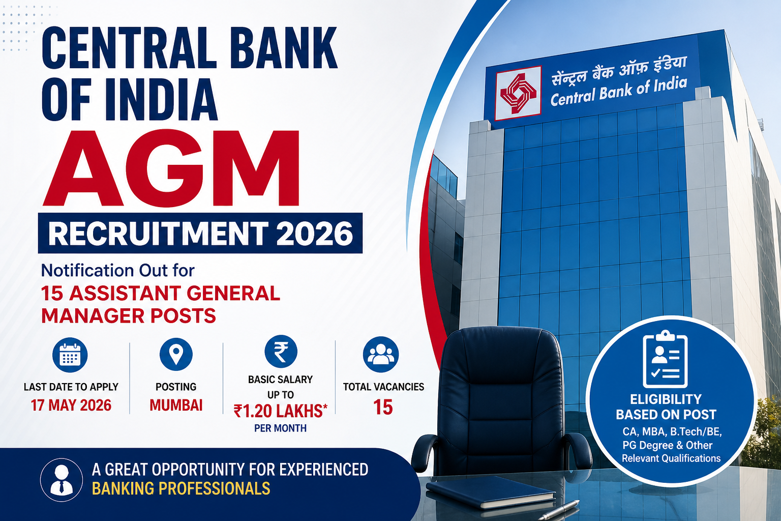 Central Bank of India AGM Recruitment
