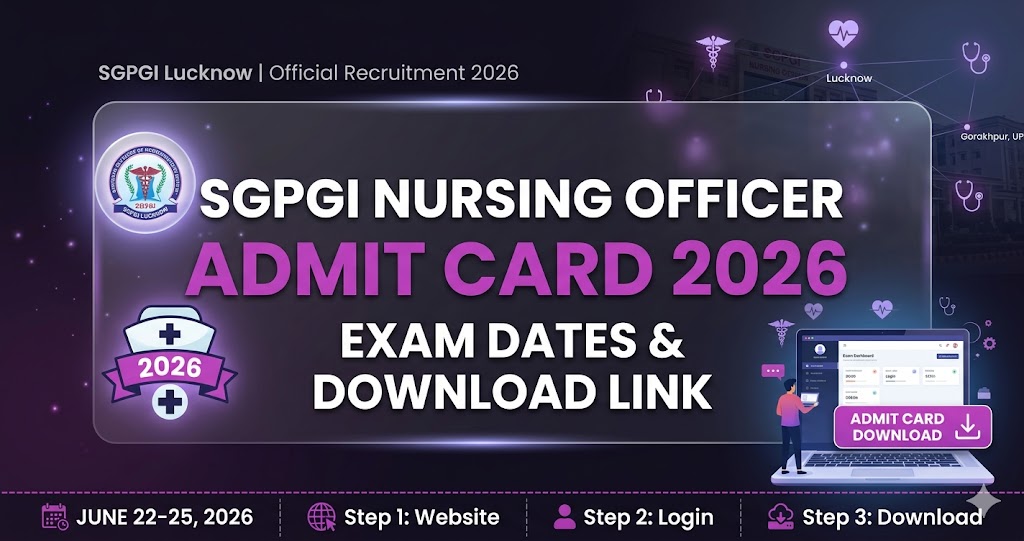 SGPGI Nursing Officer Admit Card