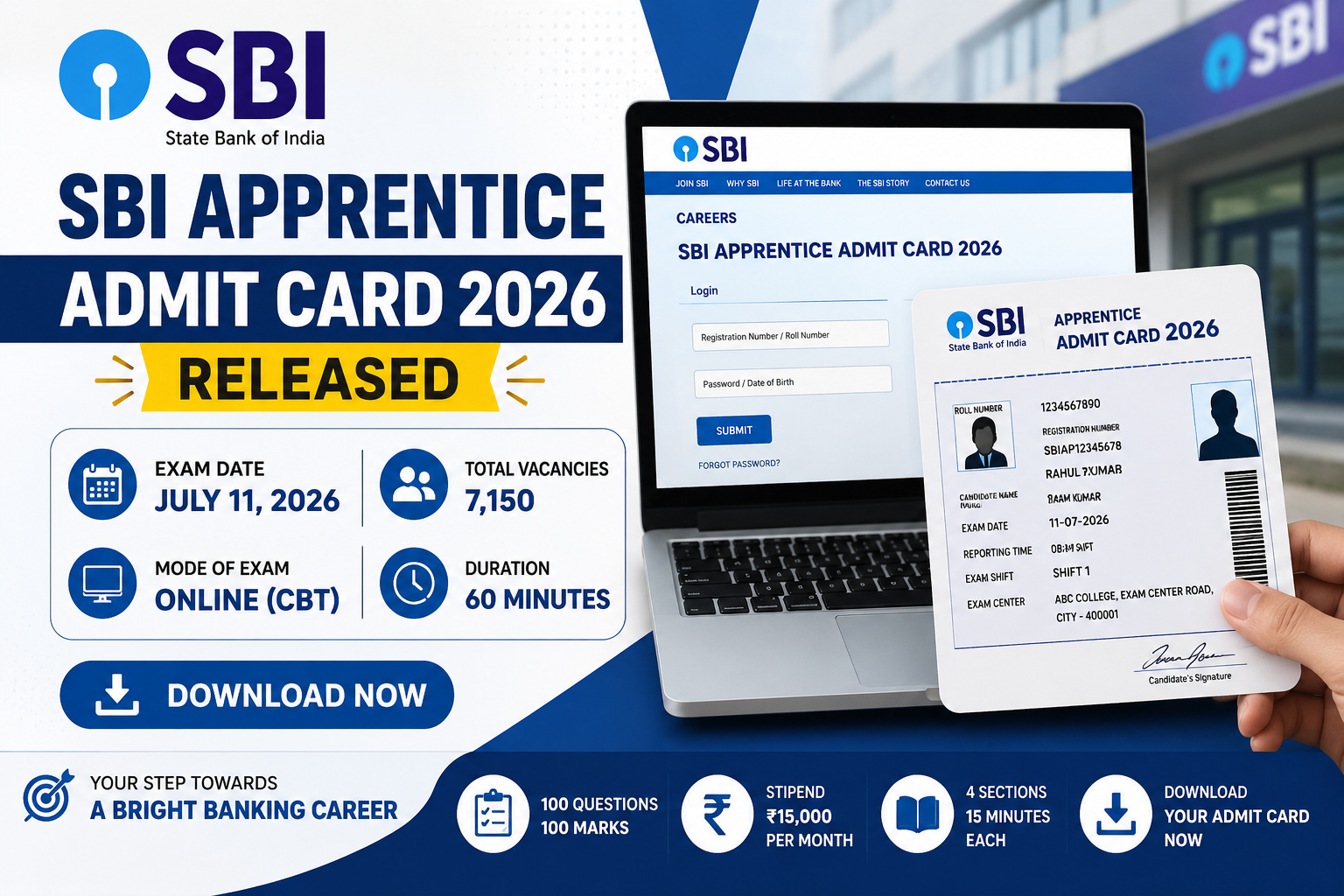SBI Apprentice Admit Card