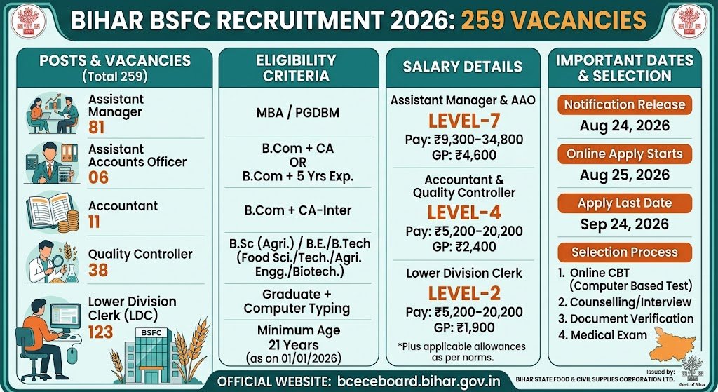 Bihar BSFC Recruitment 2026
