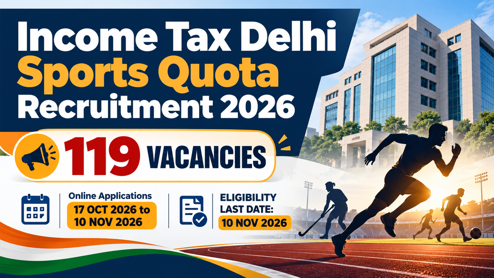 Income Tax Delhi Sports Quota Recruitment 2026