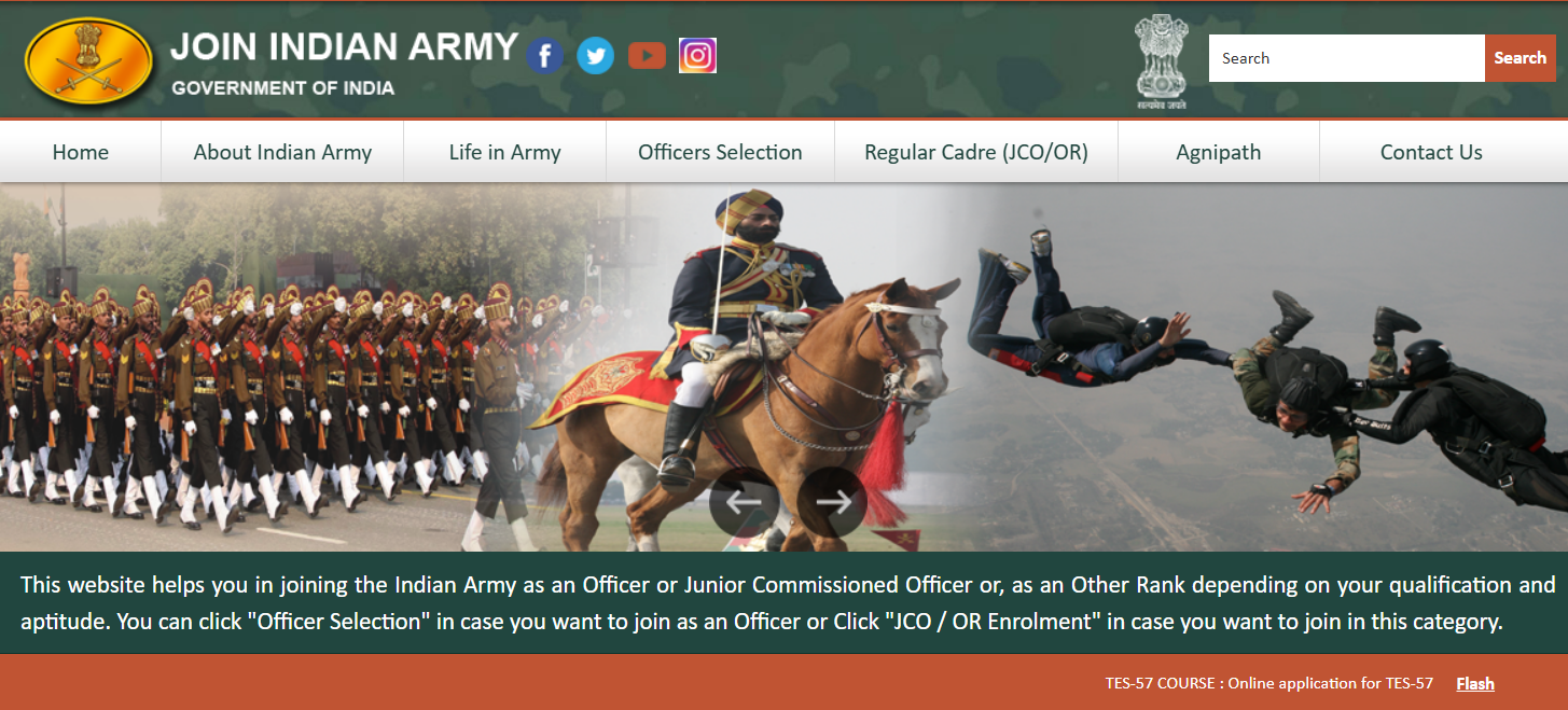 Indian Army TES-57 Recruitment 2026